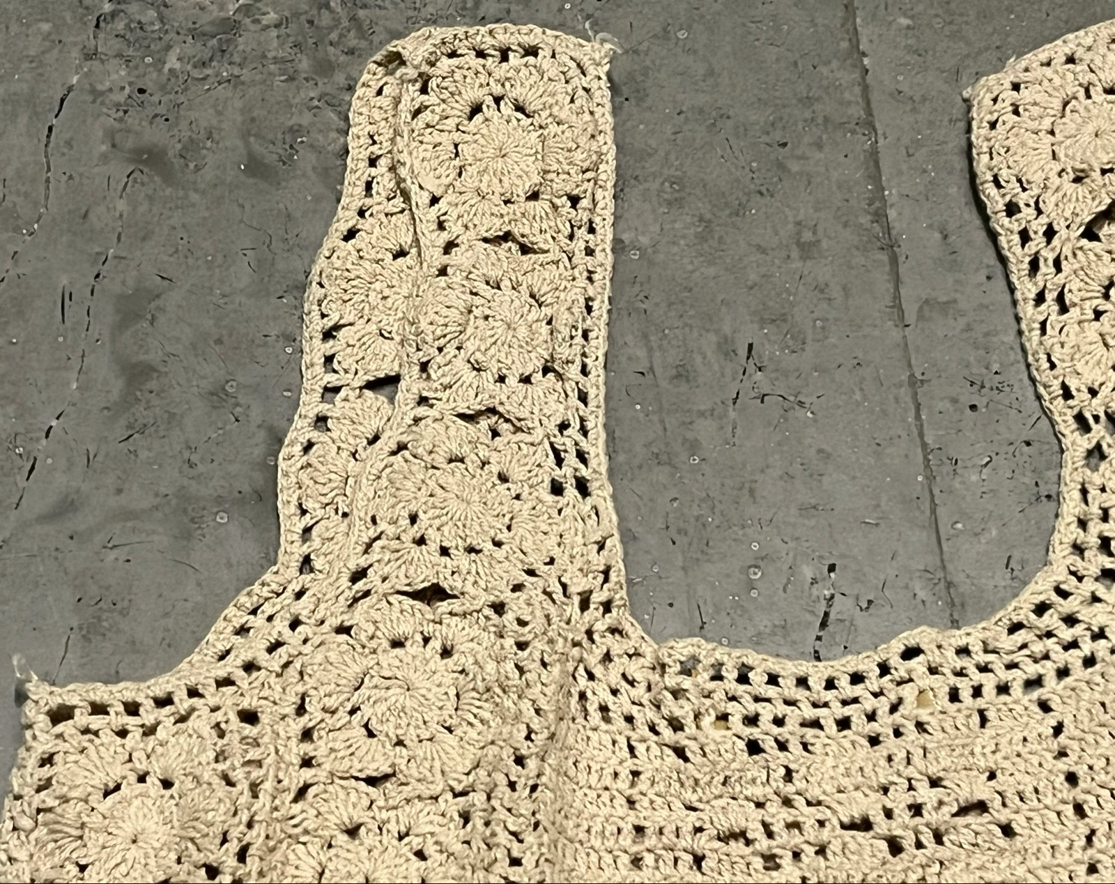 Haut court en crochet beige – photo 16